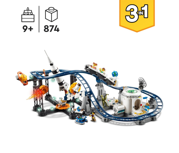LEGO Creator 3 w 1 31142 Kosmiczna kolejka górska - 1159392 - zdjęcie 3